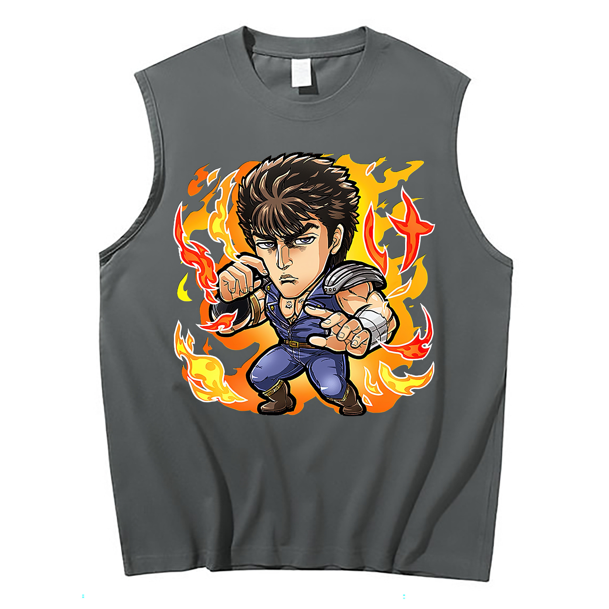 （画像用） 北斗の拳 Fist of the North Star コットン100％タンクトップ（フロントプリント）